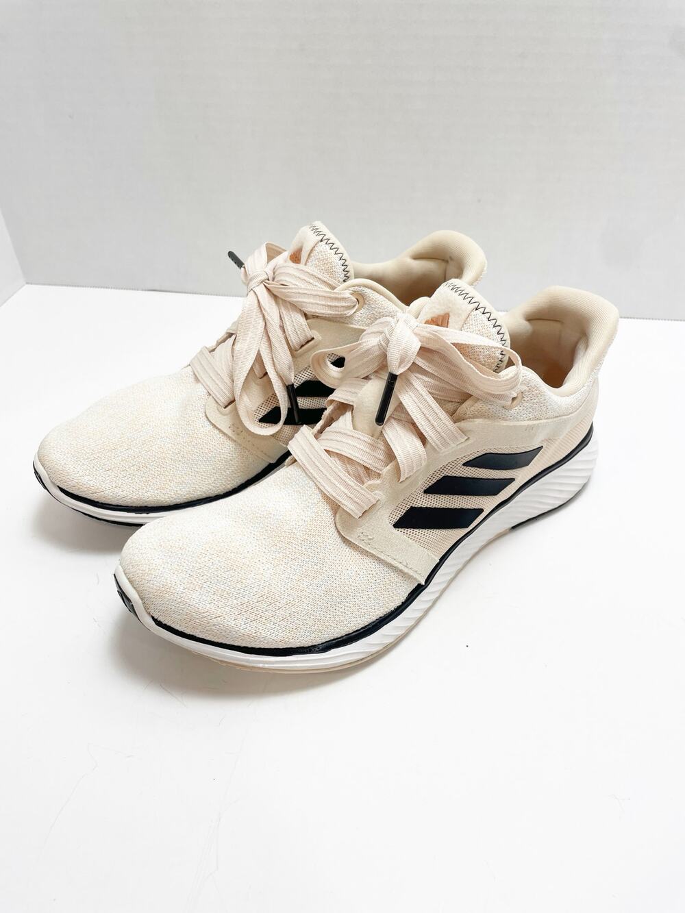 Adidas Edge Lux 3 Running Sneaker Pink Beige Black Sz 8
